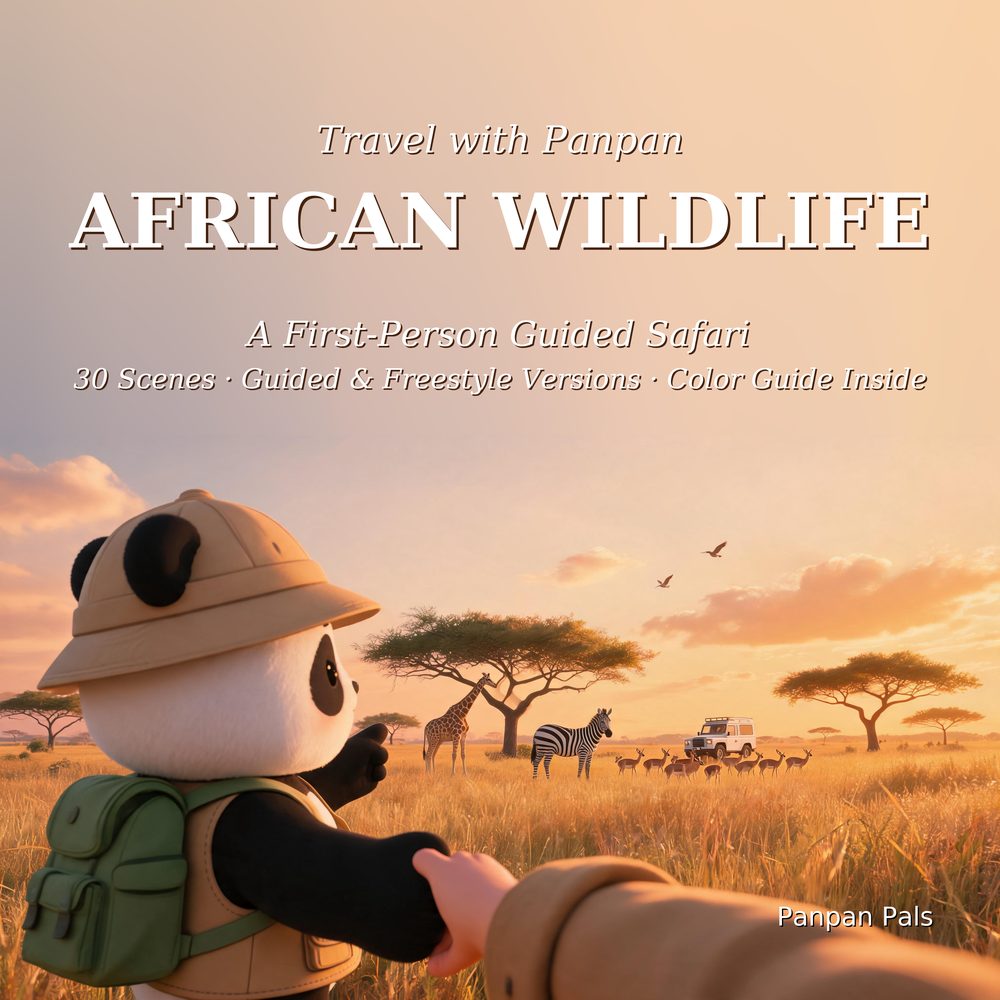 African Wildlife coloring book cover